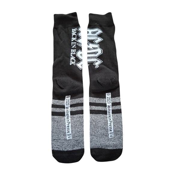 Best Classic Rockband ACDC Back in Black Size 6/5-11 (Fabric Socks Unisex) - Picture 1 of 3